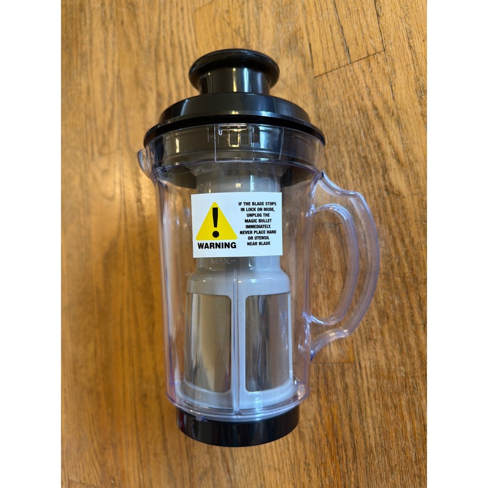 Magic Bullet Juicer Attachment Pitcher Filter Plunger Replacement Parts Black